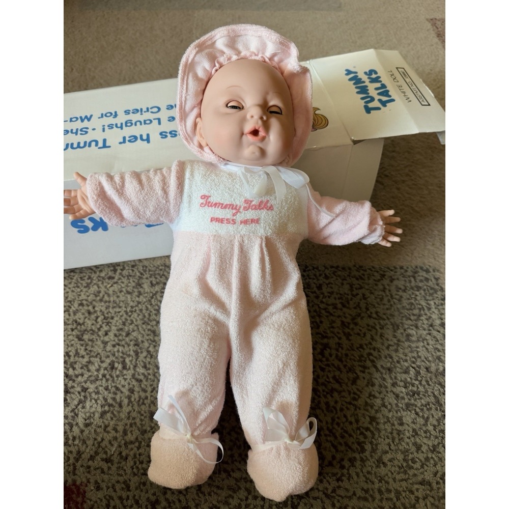 Vintage Uneeda Tummy Talks White Doll with Box Mint Condition